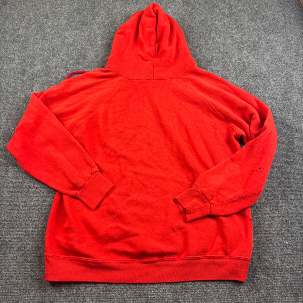 MTV Vintage Red Hooded Sweatshirt w/Yellow Logo 80s size: Large - Picture 2 of 9